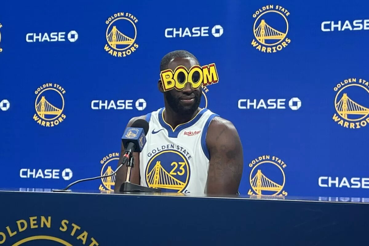 Draymond Green was present at the Warriors' media day event