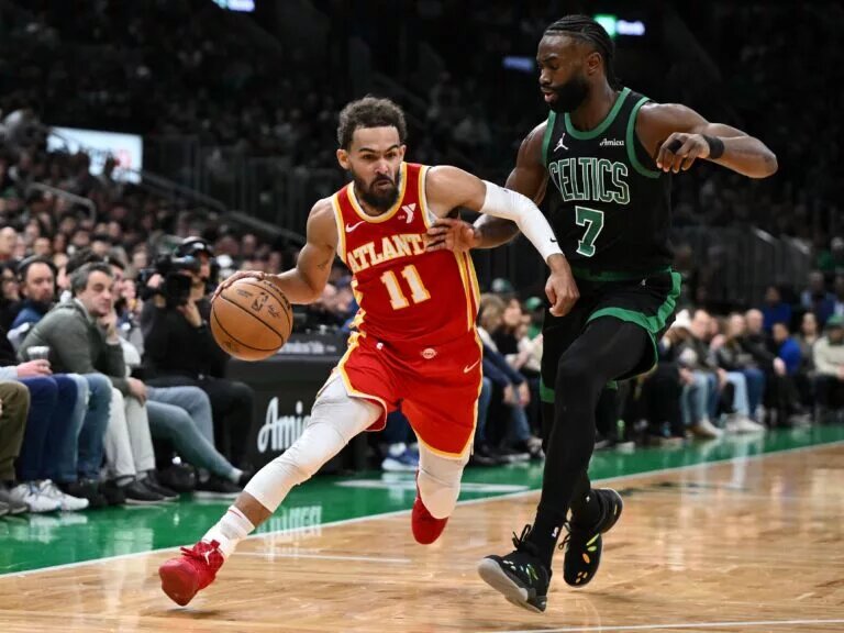 Boston Celtics wing Jaylen Brown guard Atlanta Hawks point Trae Young