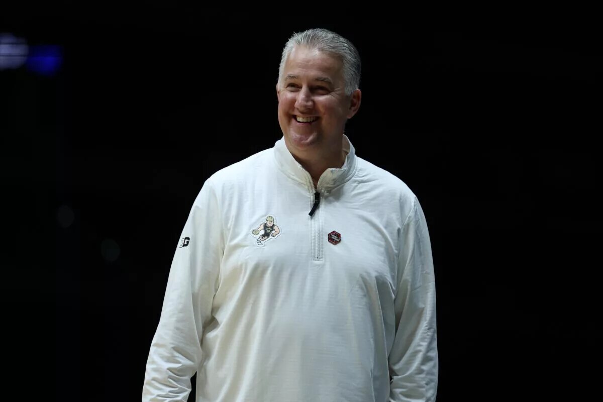 Mar 28, 2025; Indianapolis, IN, USA; Purdue Boilermakers head coach Matt Painter reacts in the first half during a Midwest Regional semifinal of the 2025 NCAA tournament at Lucas Oil Stadium. Mandatory Credit: Trevor Ruszkowski-Imagn Images