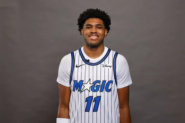 Sep 29, 2025; Orlando, FL, USA; Orlando Magic guard Jase Richardson (11) poses for a picture during Magic-Media Day at AdventHealth Training Center. Mandatory Credit: Mike Watters-Imagn Images