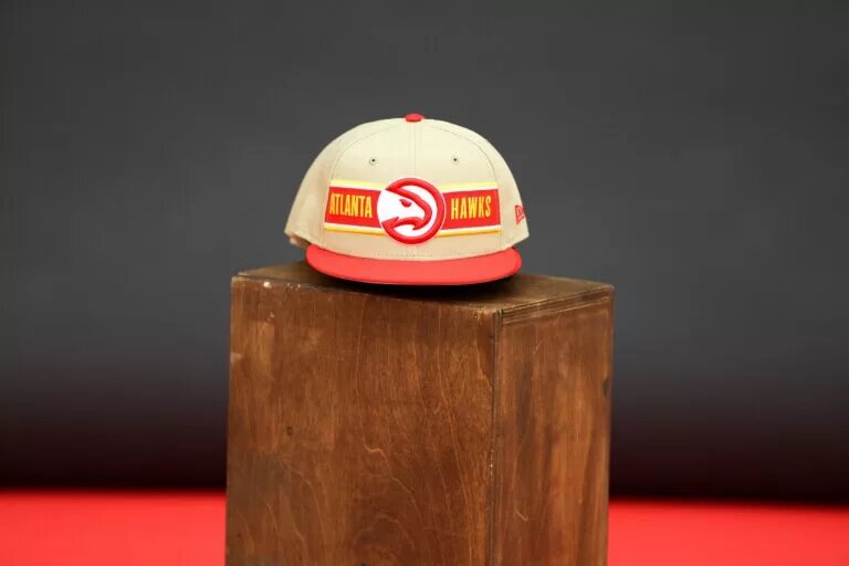 An Atlanta Hawks draft day hat at the Emory Sports Medicine Complex.