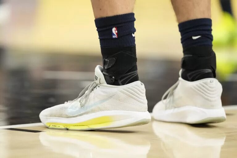 Memphis Grizzlies center Zach Edey's shoes