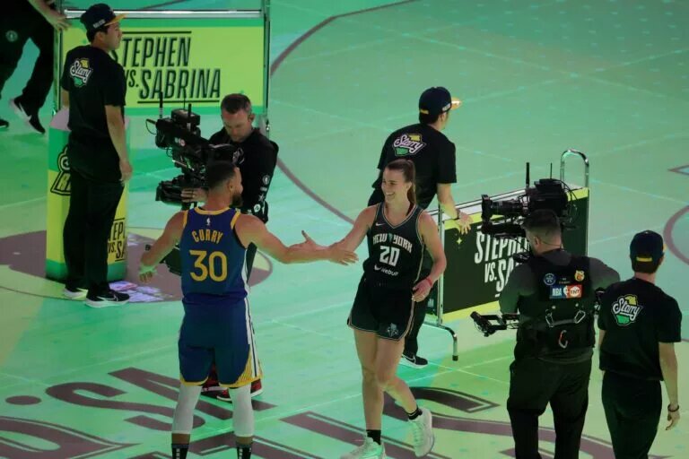 Stephen Curry Vs Sabrina Ionescu 2.0 is a likely 3-point contest in the 2027 All-Star Weekend lineup.