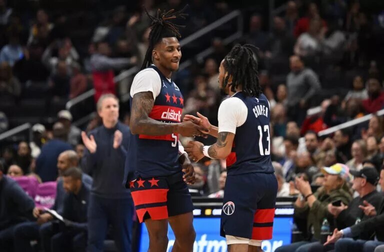 Washington Wizards wing Jamir Watkins and guard Sharife Cooper