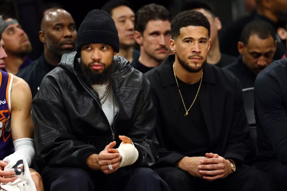Former Rocket Dillon Brooks on the Phoenix bench.