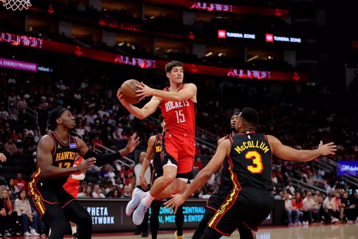 Reed Sheppard after starting versus the Atlanta Hawks