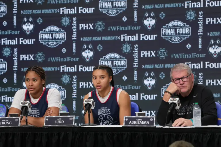 The UConn Huskies and South Carolina Gamecocks are meeting for the second consecutive season in the Final Four.