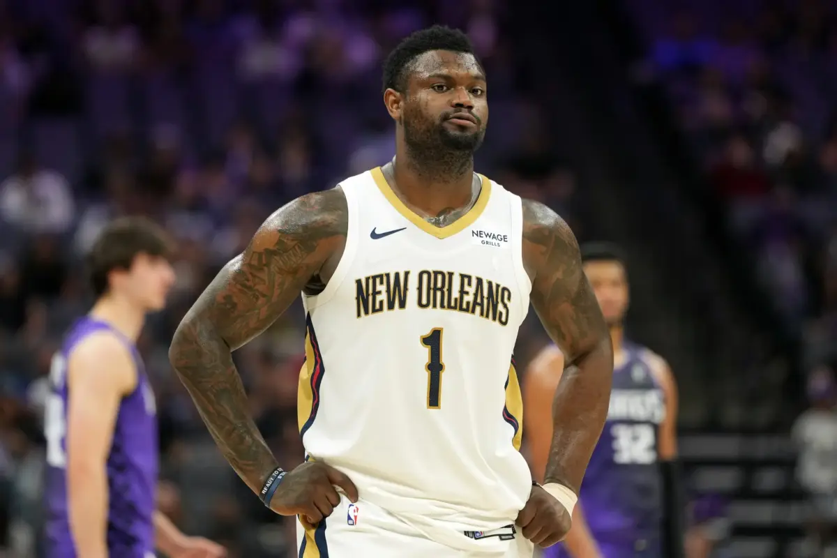 New Orleans Pelicans forward Zion Williamson (1) during the fourth quarter against the Sacramento Kings at Golden 1 Center.