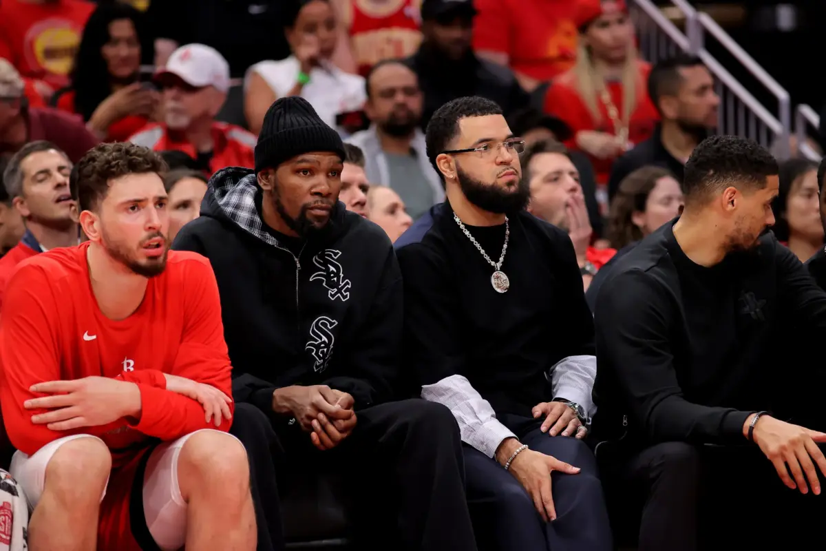 The Houston Rockets look on during Game 6 loss.