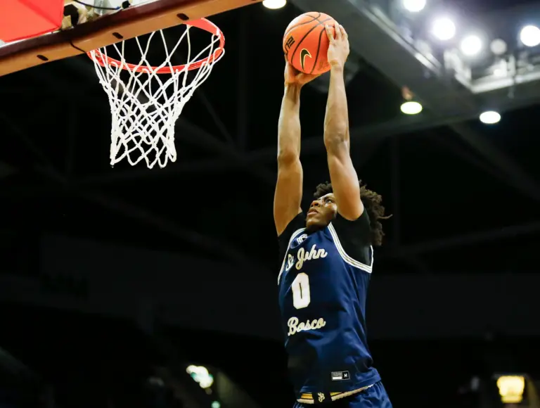 St. John Bosco's (Calif.) Brandon McCoy Jr dunks the ball. McCoy is one of the top Big Ten freshmen to watch for 2026-27