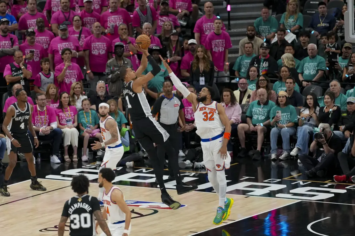 Spurs star and WCF MVP Victor Wembanyama struggled against Karl-Anthony Towns and the Knicks in Game 1 of the NBA Finals.
