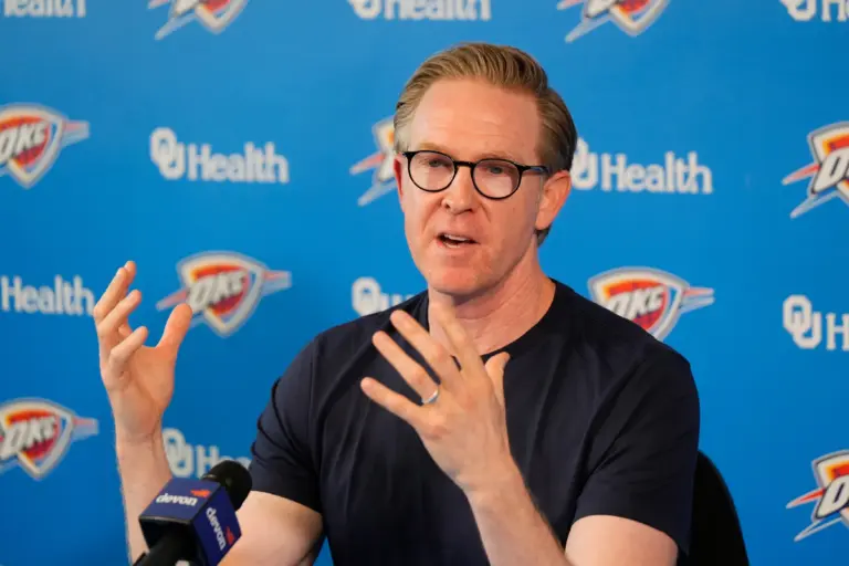 At his end-of-season press conference, Thunder GM Sam Presti pushed back on the criticism around Shai Gilgeous-Alexander and Chet Holmgren.