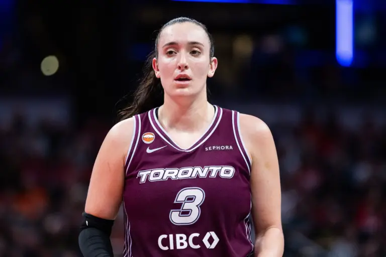 Jun 16, 2026; Indianapolis, Indiana, USA; Toronto Tempo guard Marina Mabrey (3) in the second half against the Indiana Fever at Gainbridge Fieldhouse. Mandatory Credit: Trevor Ruszkowski-Imagn Images. Mabrey and the Tempo hope to break their losing streak in the Tempo vs Sun matchup they in front of them.