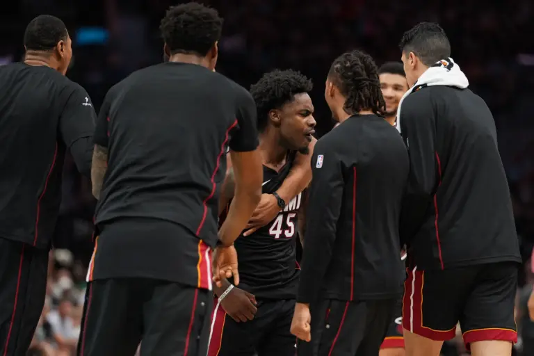 The Miami Heat are reportedly looking to fill out their remaining open roster spots with veterans who can either shoot or create. Who are they reportedly targeting?