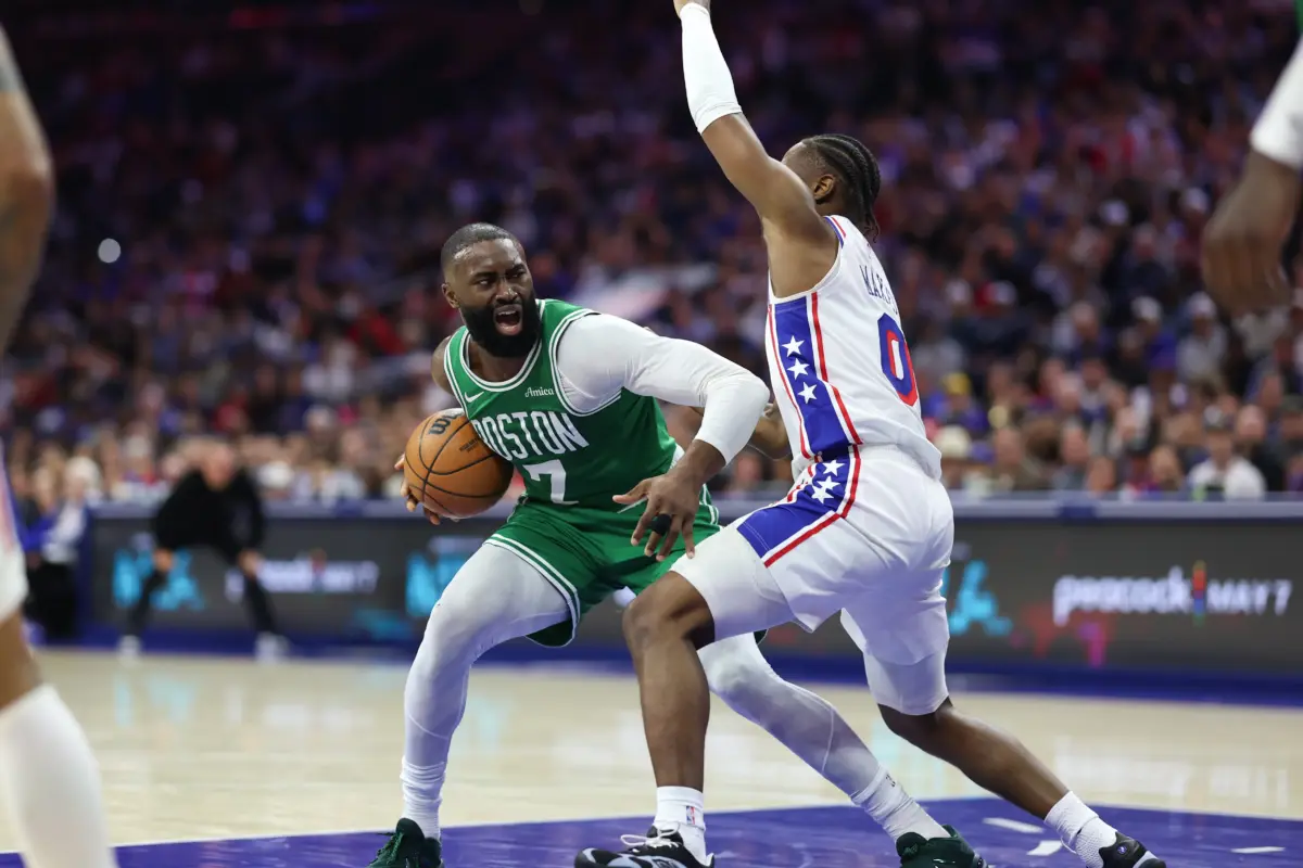 76ers title hopes have changed after the Jaylen Brown trade, but the question becomes whether they are the favorites to come out of the East.