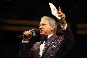 Bruce Buffer announcing fighters ahead of UFC promo