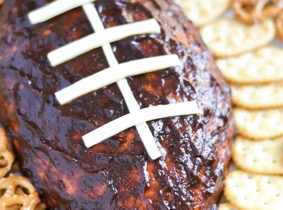 Tasty Tailgate Treats Football, Cheese Balls, and Meat Balls