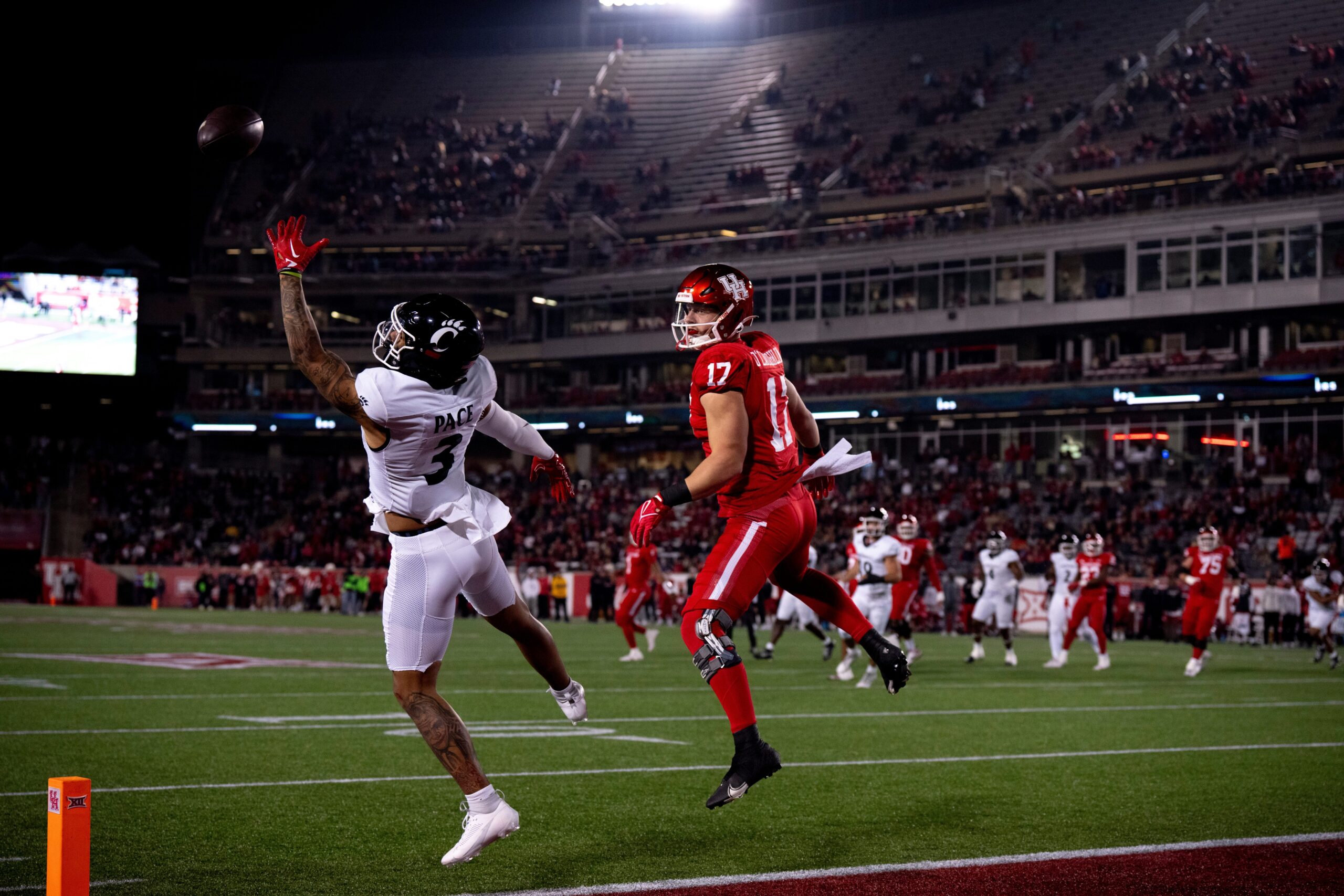 The Bearcats recorded their first Big 12 win Saturday night. Cincinnati went down to Houston and came away with a 24-14 win.