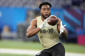 Familiar faces such as quarterback Sam Hartman and running back Audric Estime excelled at Notre Dame's Pro Day on Thursday, March 21.