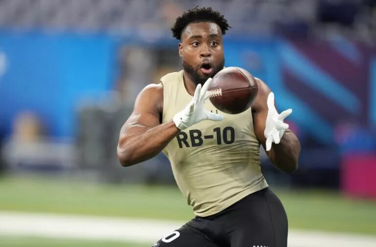 Familiar faces such as quarterback Sam Hartman and running back Audric Estime excelled at Notre Dame's Pro Day on Thursday, March 21.