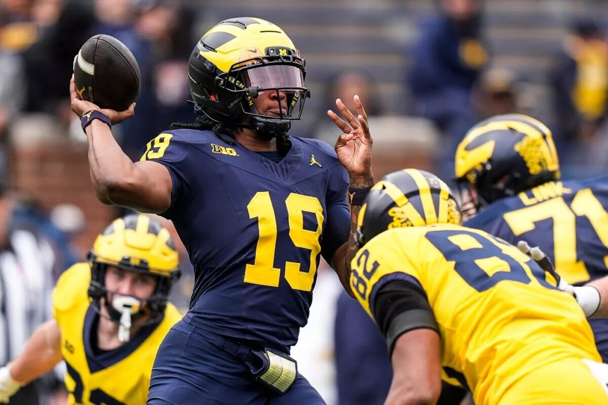 Bryce Underwood Michigan quarterback