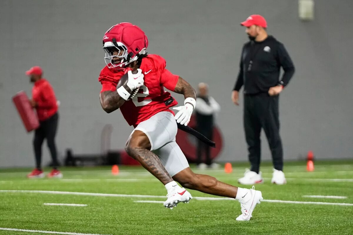 Legend Bey at spring practice