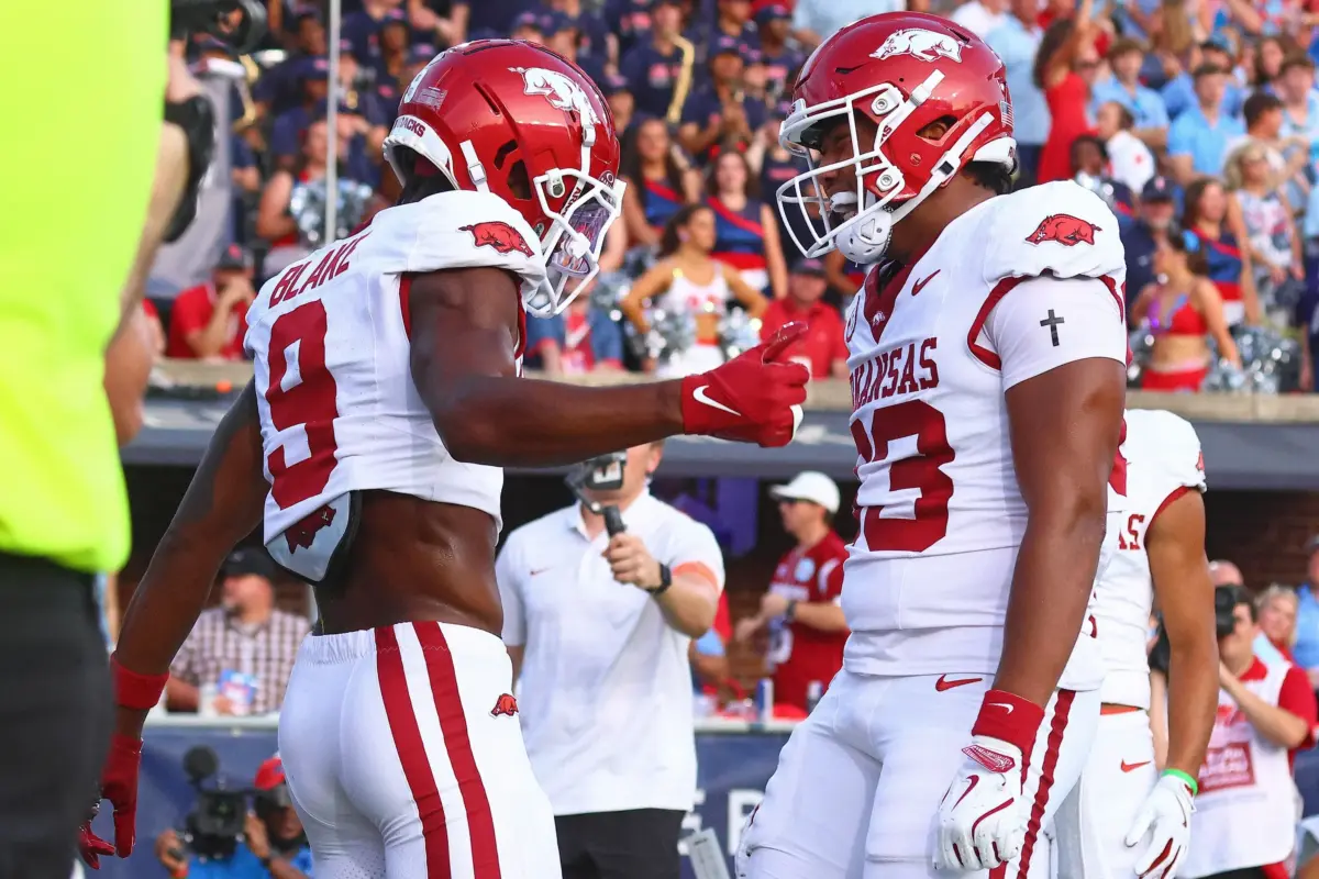 Arkansas Receivers stretch field