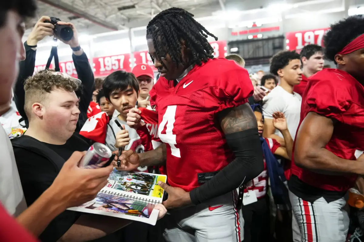 Jeremiah Smith signing autographs