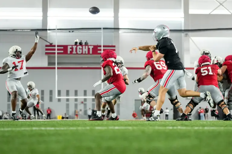 Julian Sayin at Ohio State spring practice