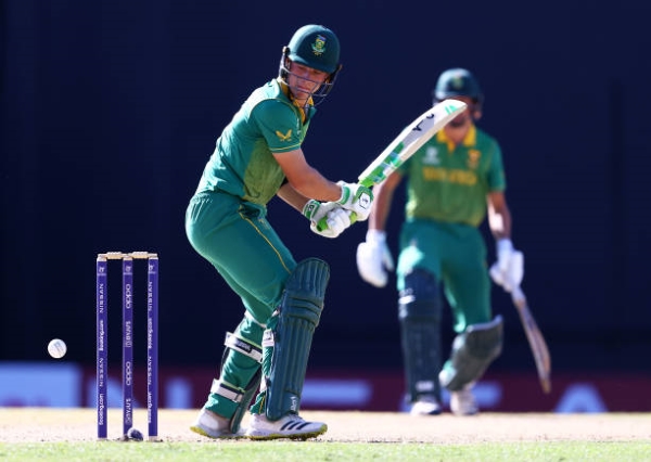 Dewald Brevis in action for South Africa at the U-19 World Cup.