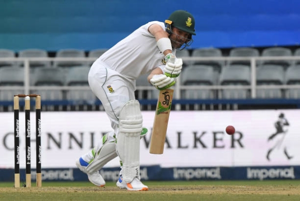 Dean Elgar in action for South Africa.