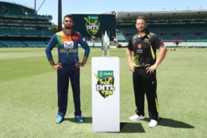 Aaron Finch and Dasun Shanaka ahead of Australia vs Sri Lanka.