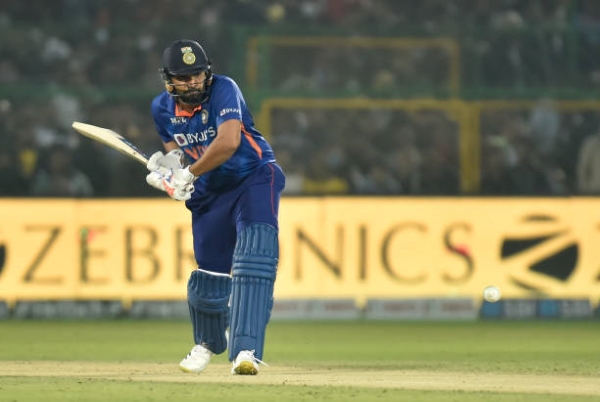 Rohit Sharma in action for India.
