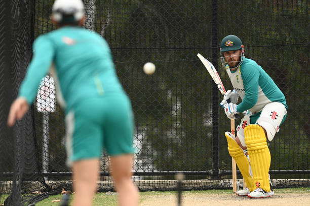 Aaron Finch of Australia prepares for the ODI series vs Pakistan.