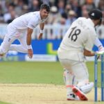 Jimmy Anderson in action as England skittle New Zealand.