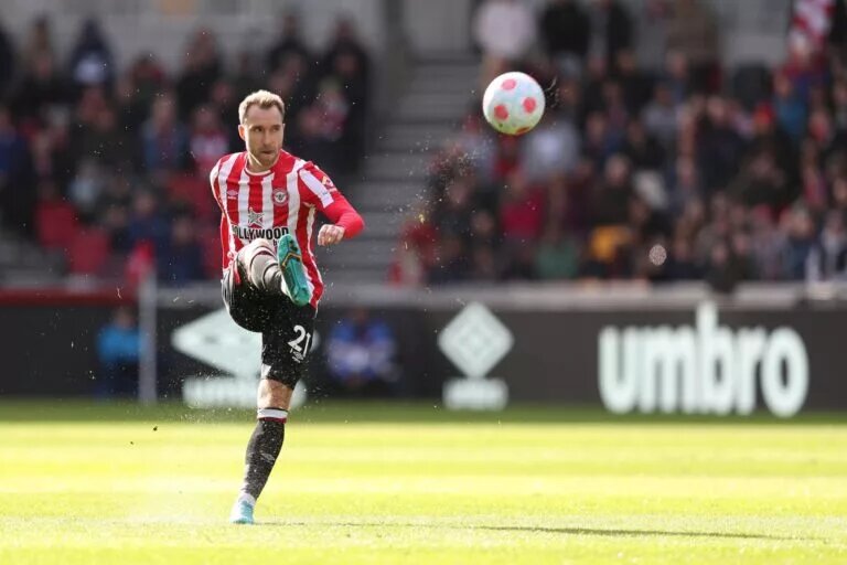 Brentford midfielder Christian Eriksen