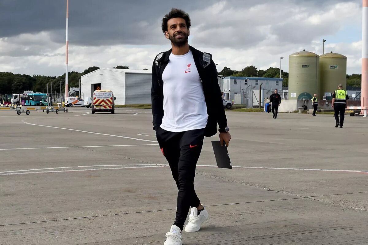 Liverpool lineup featuring Mo Salah
