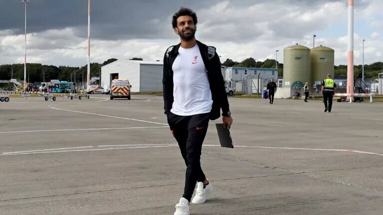 Liverpool lineup featuring Mo Salah