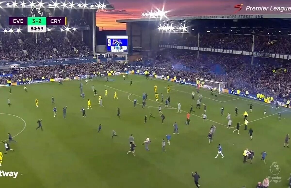 Premier League pitch invasion