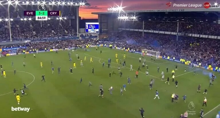 Premier League pitch invasion