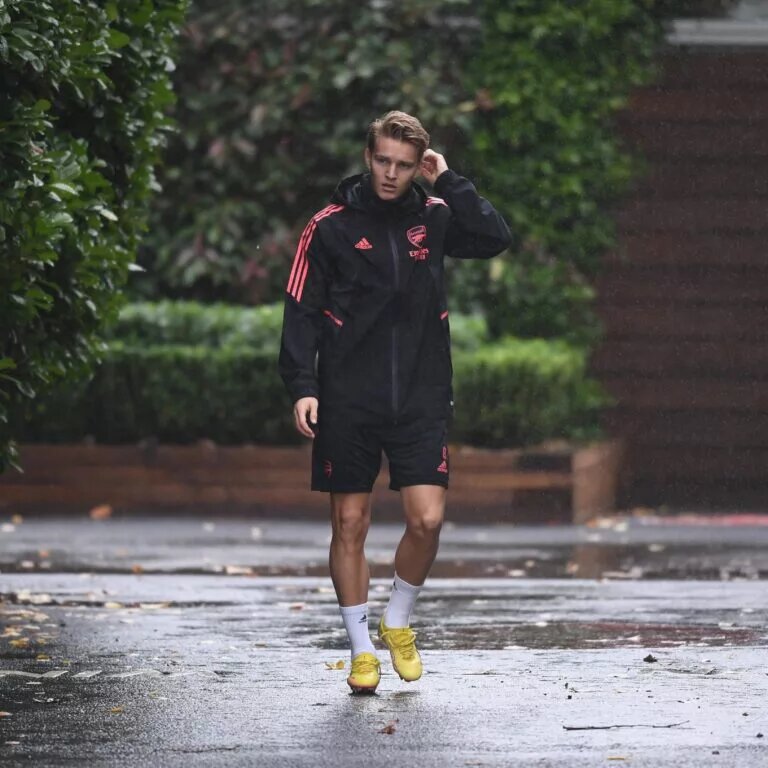 Arsenal player Martin Odegaard at training