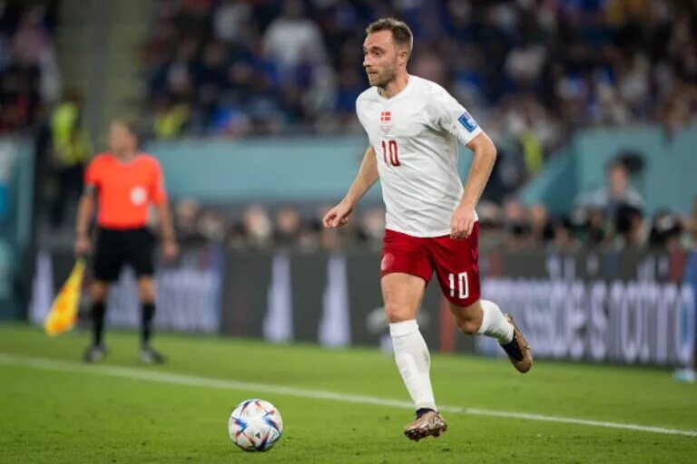 Christian Eriksen, pictured in-game, will play in Australia vs Denmark
