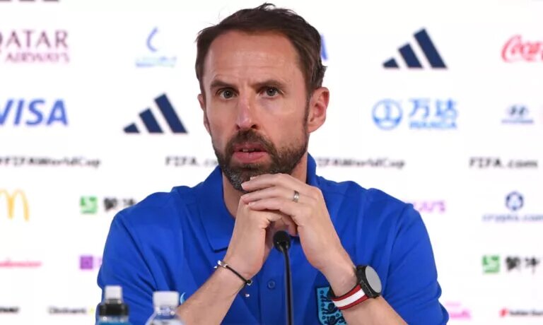 Gareth Southgate at a press conference