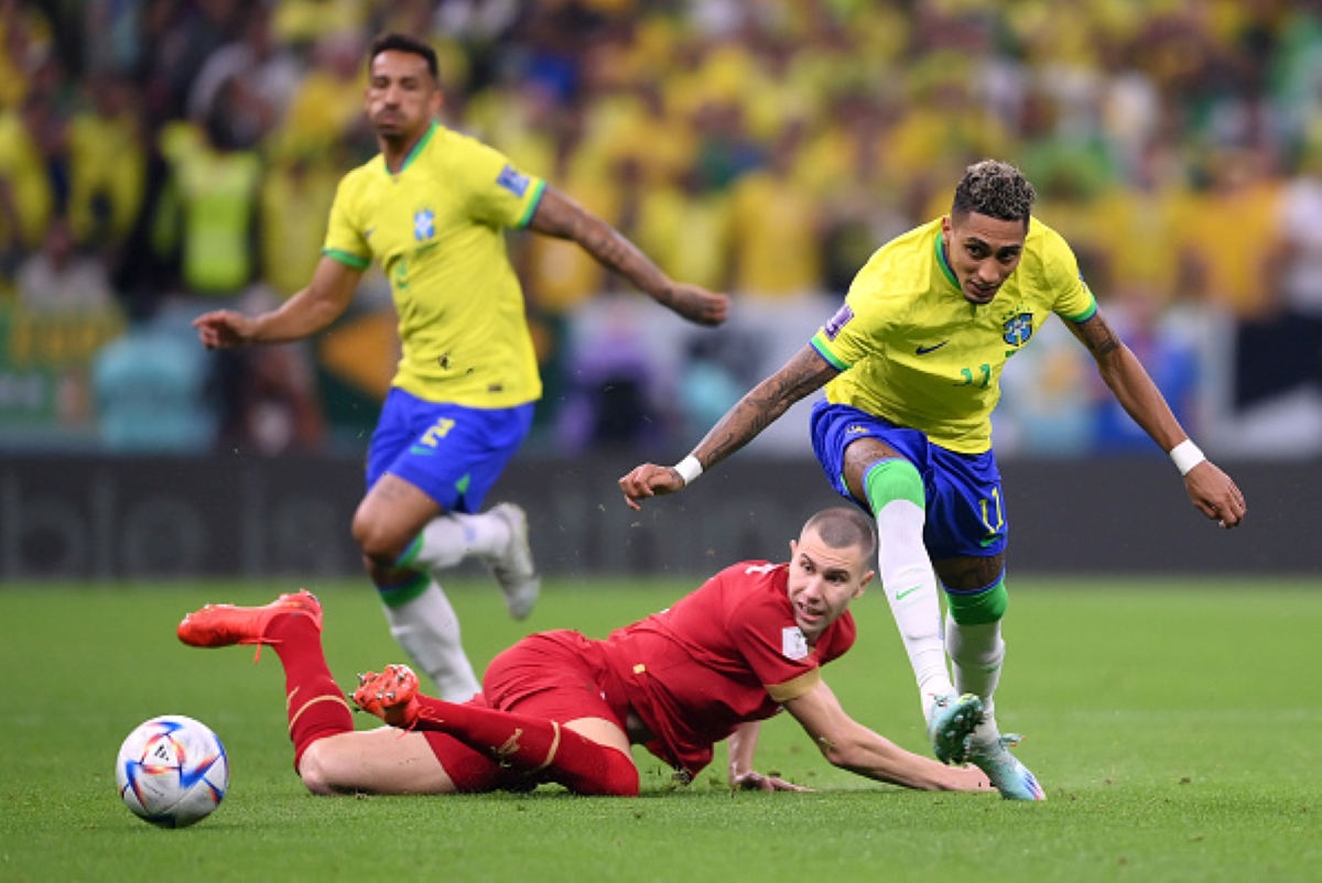 Raphinha against Serbia, an expected starter in Brazil vs Switzerland