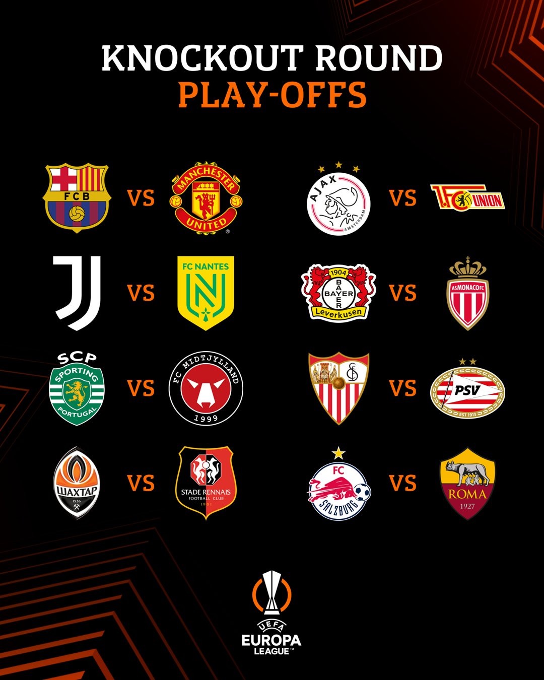Europa League playoffs draw results: Matches, teams qualified, seeds, rules  for Round of 16 qualifiers | Sporting News