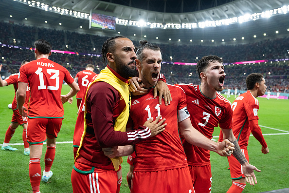 Wales Penalty Salvages Draw as the Team Celebrates Gareth Bales' Goal at Ahmad Bin Ali Stadium