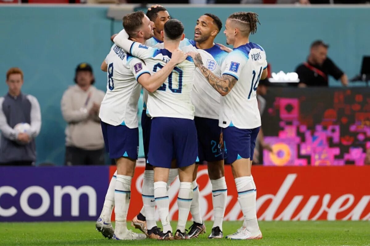 England players celebrate against Wales, before England vs Senegal