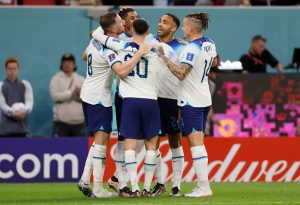 England players celebrate against Wales, before England vs Senegal