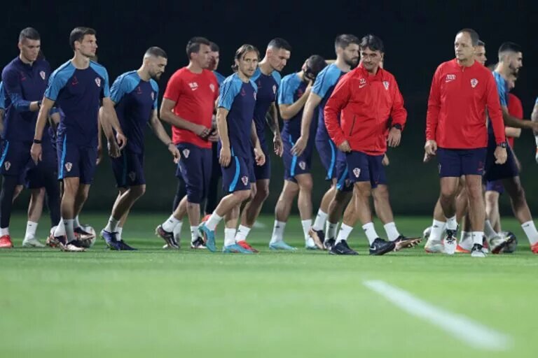 Luka Modric and his teammates prepare for Japan vs Croatia