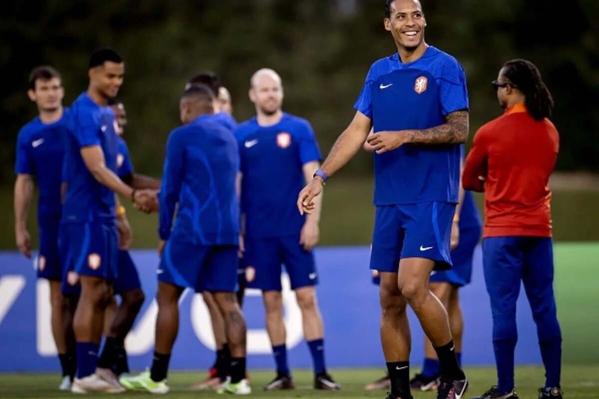 Members of the Netherlands predicted lineup in training